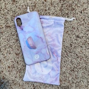 Purple marble Loopy case iPhone X